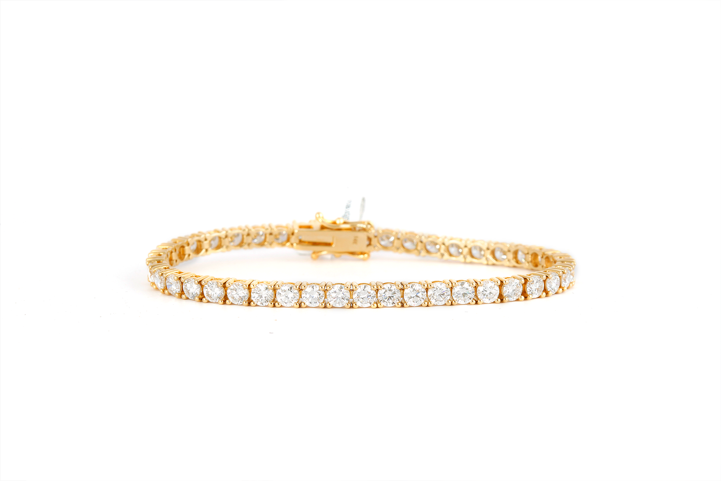 Yellow Gold (14kt) 8.63ct Lab Grown Diamond Tennis Bracelet (7 Inch)