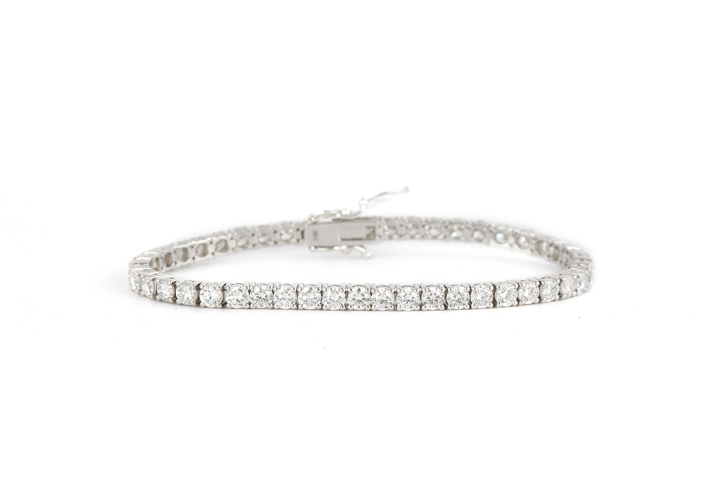White Gold (14kt) 8.00ct Lab Grown Diamond Tennis Bracelet (7 Inch)